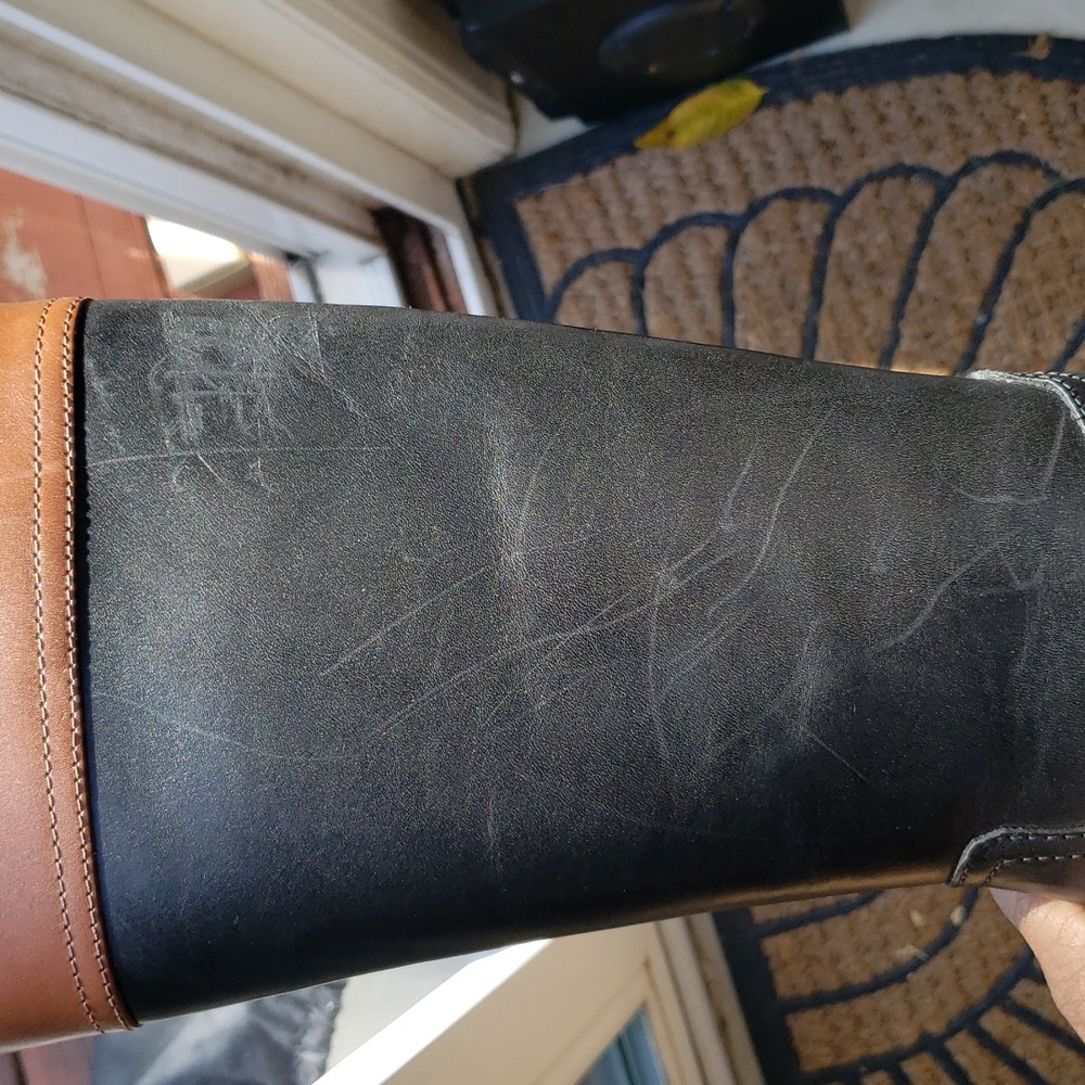 NWOT RALPH LAUREN  TONE RIDING POLO TALL BOOTS Women's 7.. Scratches! - Picture 5 of 11